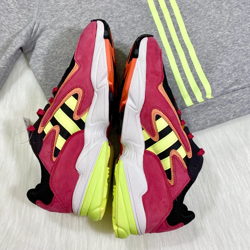 Womens Adidas Sneakers Shoes Yung 96 Neon Black - Picture 8 of 12